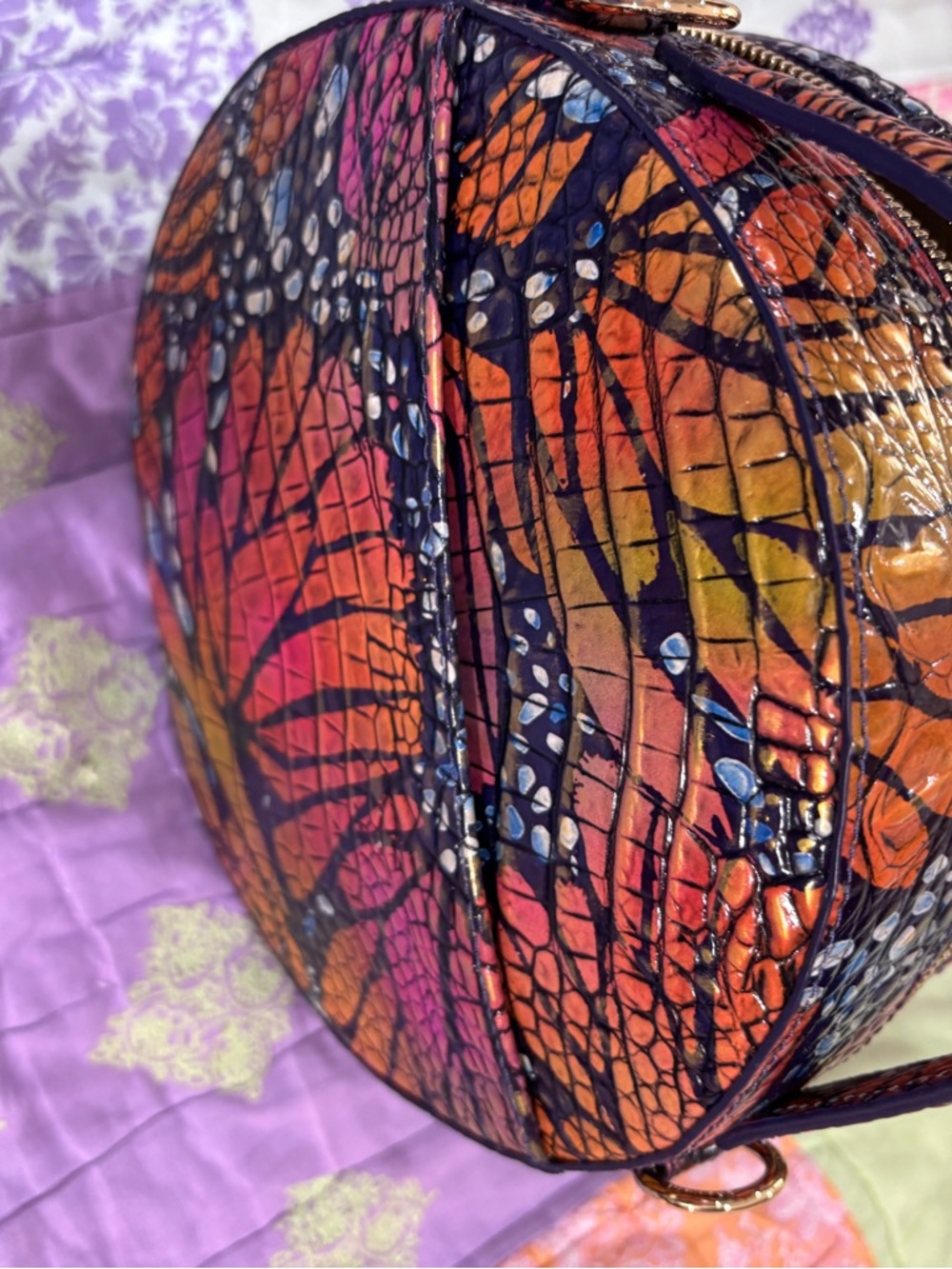 Bright Multi-Color Dome Crossbody Bag by Brahmin Lane - Picture 3 of 5